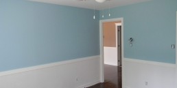 chambre blanc bleu Peintre résidentiel